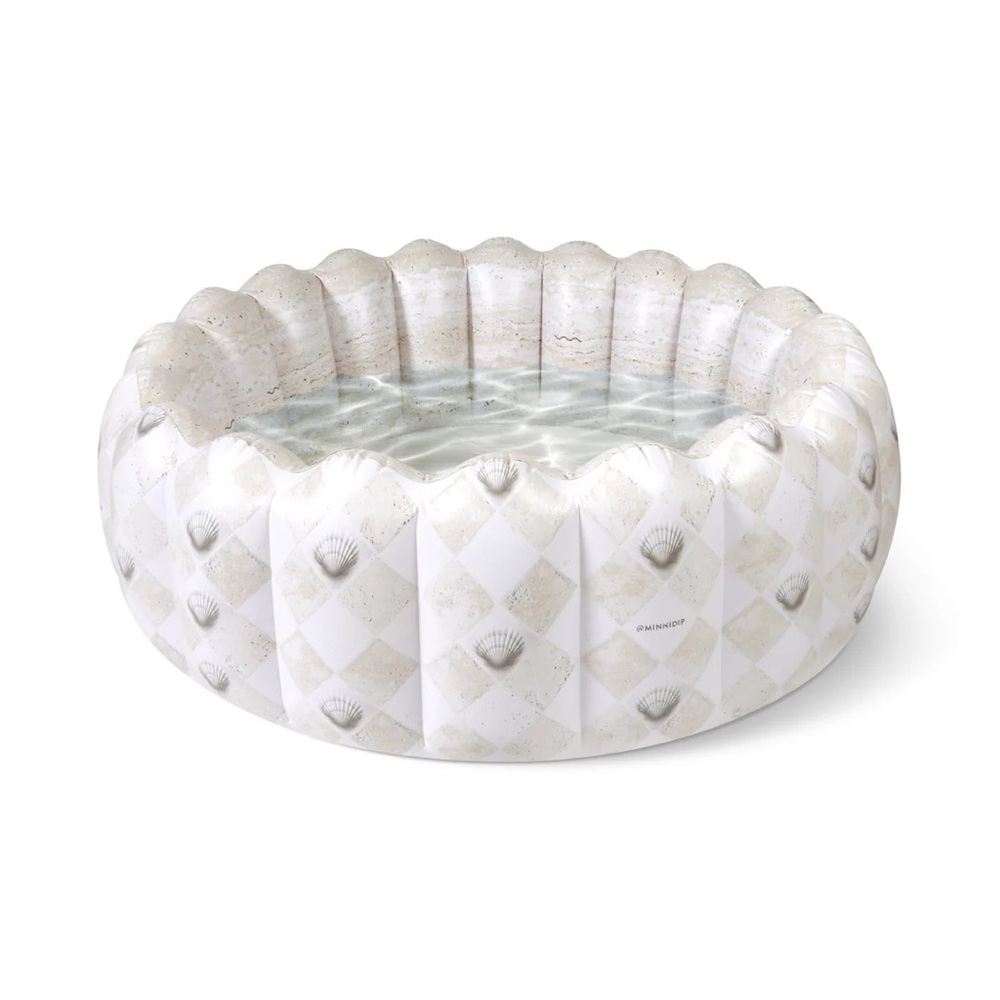 NIB Minnidip THE COASTAL TRAVERTINE TUFTED POOL